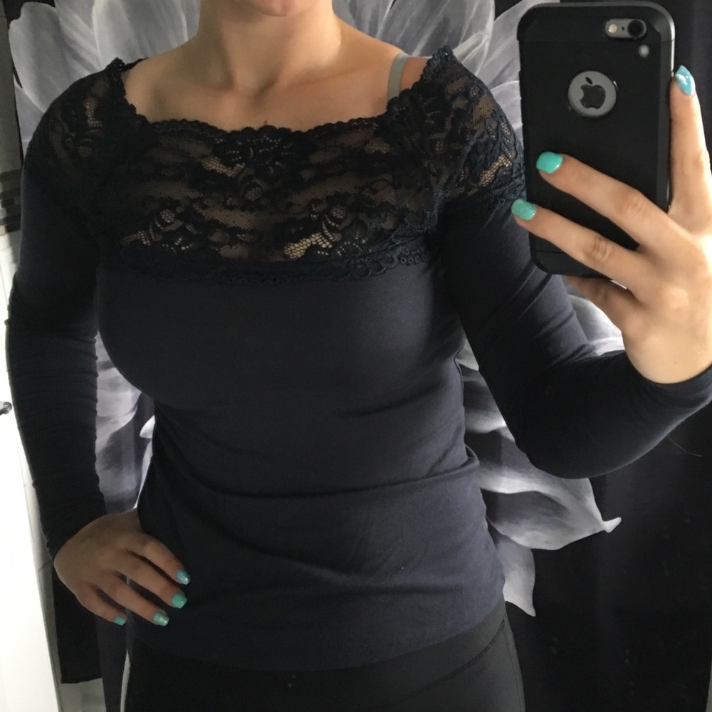 Dark Navy Long Sleeve Shirt H&M